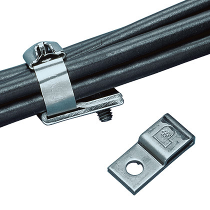 Tie Mount, 304SS, 1 Hole Foldover, .25IN 