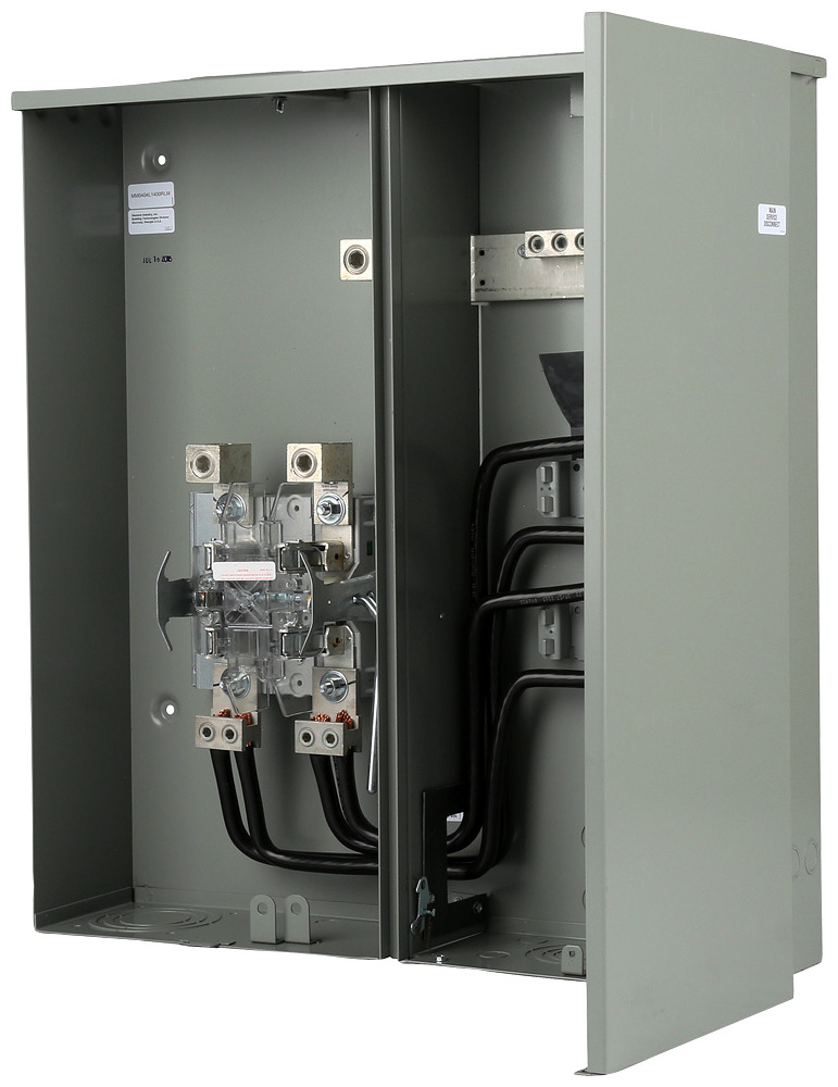 MM0404L1400RLM Low Voltage Meter Main, 400 Amp, 1 Phase, Ringless, Lever, 4 Jaw, OH, UG, 120/240V, 4 Spaces, max 4 Circuits