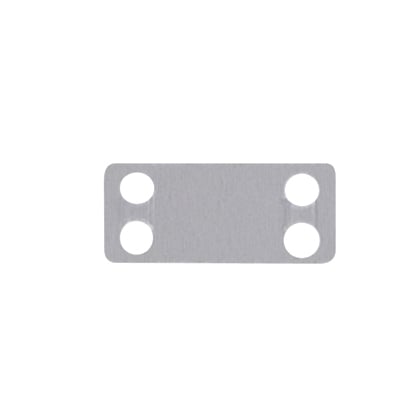 Marker Plate, 304 SS, 4 Hole, 1.7IN x .75