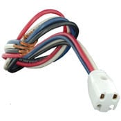 Circleline Base, 4-Pin, Standard Fluorescent Lampholder, Plug-In, 12-Inch 18-AWM TEW Wire Leads, White
