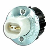 High-Output Base, Double Contact, Fluorescent Lampholder, White