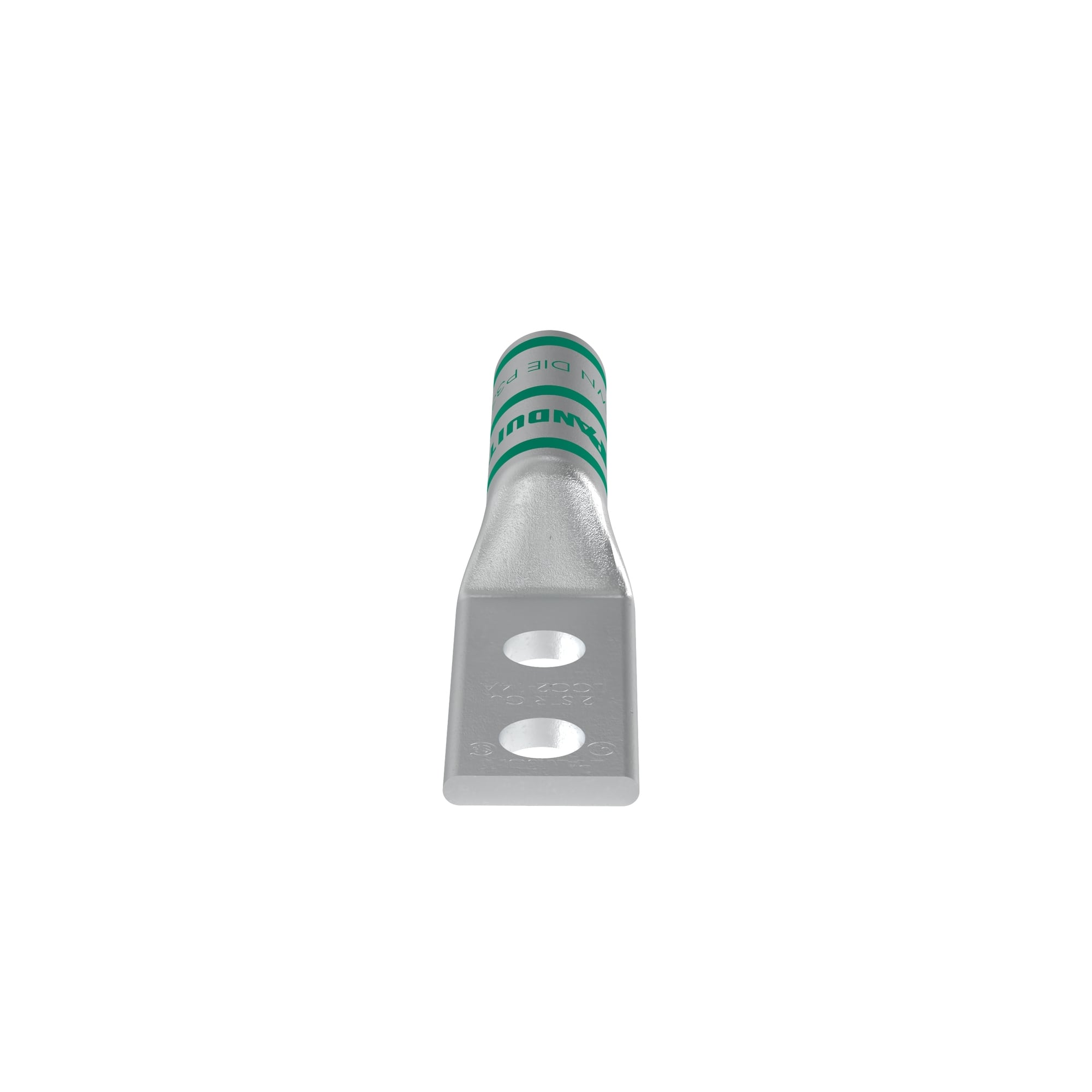 Copper Compression Lug, 2 Hole, #2 AWG, 