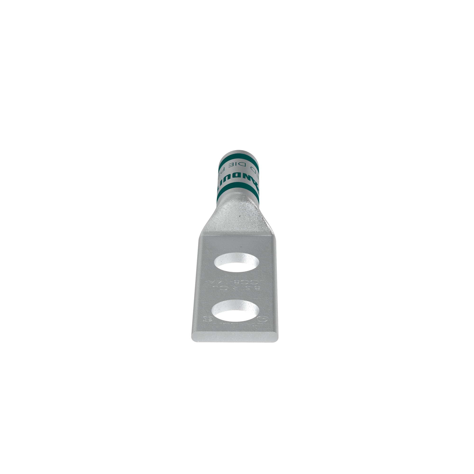 Copper Compression Lug, 2 Hole, #8 AWG, 
