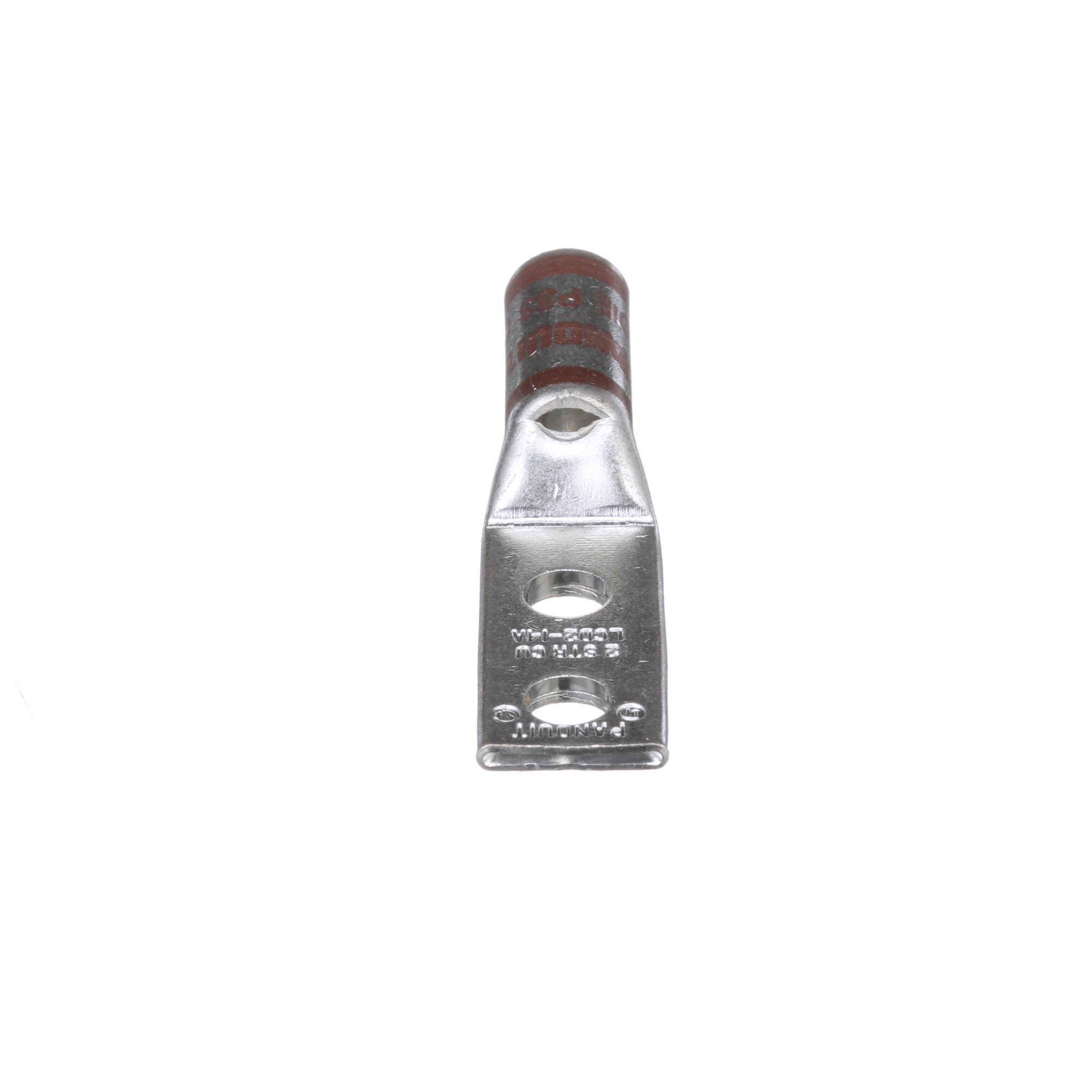 Copper Compression Lug, 2 Hole, #2 AWG, 