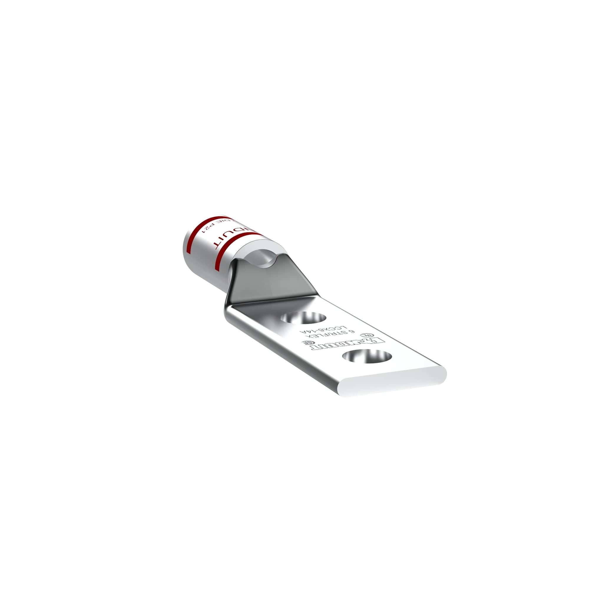 Copper Compression Lug, 2 Hole, #8 AWG, 