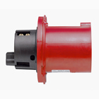 125 Amp, 380-415 Volt, 3P4W, Inlet International-Rated Pin & Sleeve Receptacle, Industrial Grade, IP67, Watertight, Red