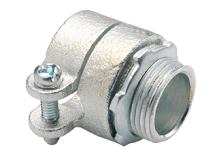 Connector, Squeeze, Malleable Iron, Trade Size 1 Inch