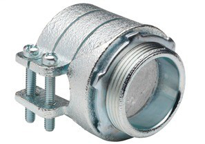 Connector, Squeeze, Malleable Iron, Trade Size 2 Inch