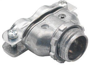 Connector, Duplex, Malleable Iron, Flex Size 3/8 Inch