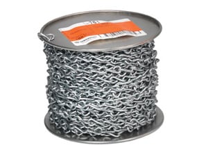 Jack Chain, Steel, #12, 100-feet/SpoolPriced per foot, order 1 Spool = 100 ft