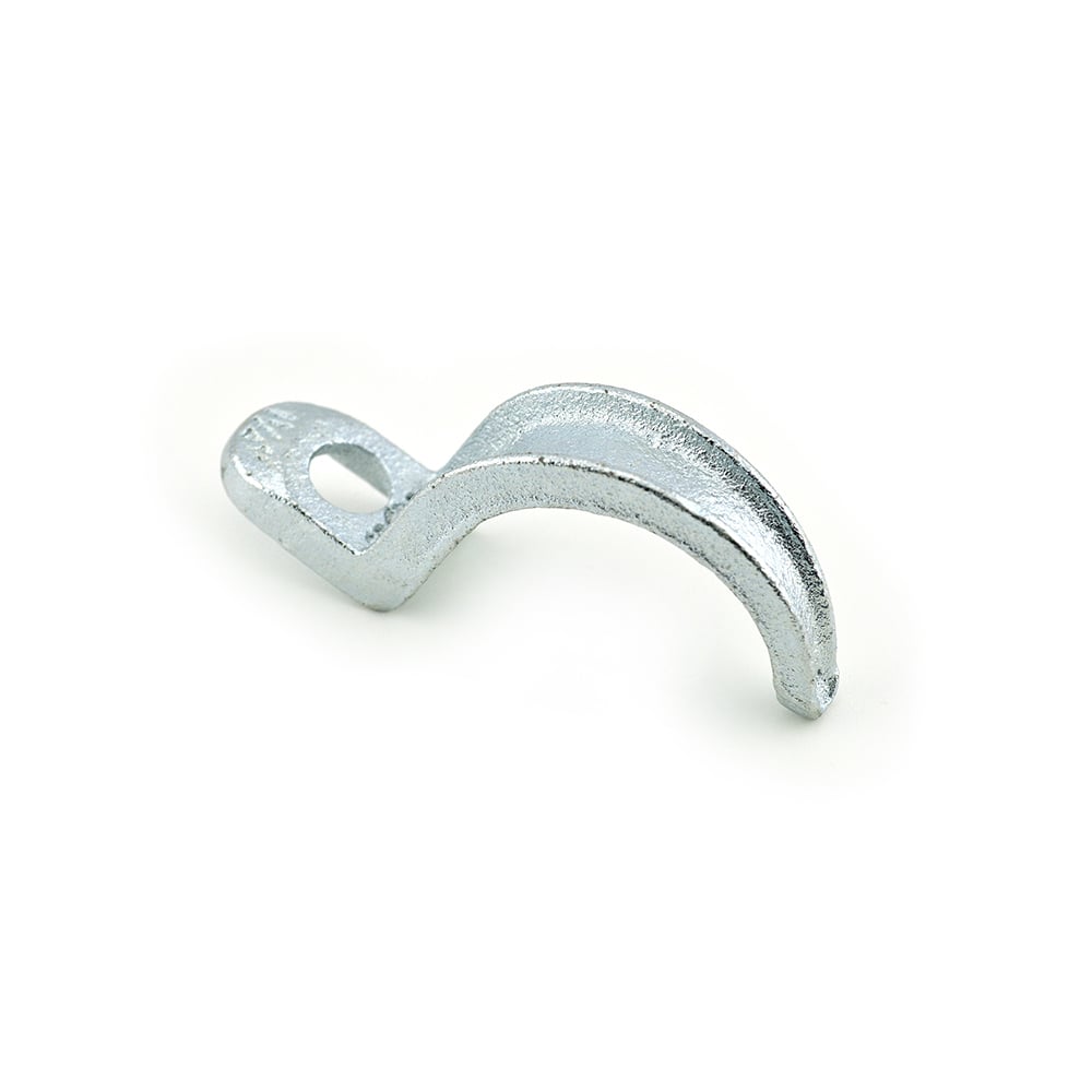 Strap, One Hole Pipe, Malleable Iron, Size 1 1/4 Inch