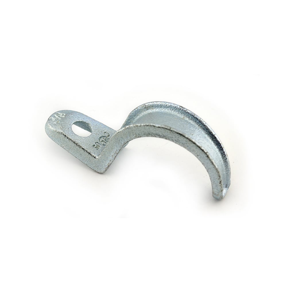Strap, One Hole Pipe, Malleable Iron, Size 1 1/2 Inch