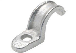 Strap, One Hole, Malleable Iron, Size 3 Inch
