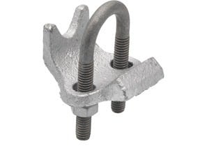 Clamp, Conduit, Right Angle, Malleable Iron, Size 1 1/2 Inch.