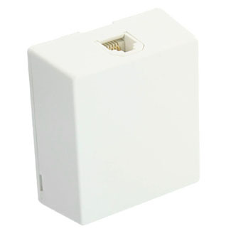 Type 625A2, Surface Mount Jack, 6P6C, Screw Terminal, white