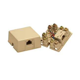 8p8c Surface Mount Jack-White