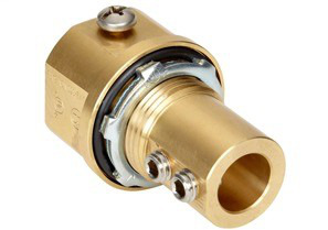 1" Brass Alloy grounding fitting with stainless steel set screws and steel locknut Buna N sealing ring. NPT threads