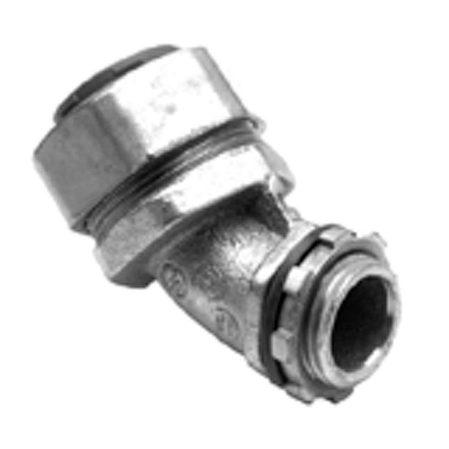 Connector, Liquid Tight, 45 Degree, Size 3/8 Inch