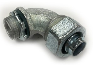 Connector, Liquid Tight, 90 Degree, Size 3/4 Inch