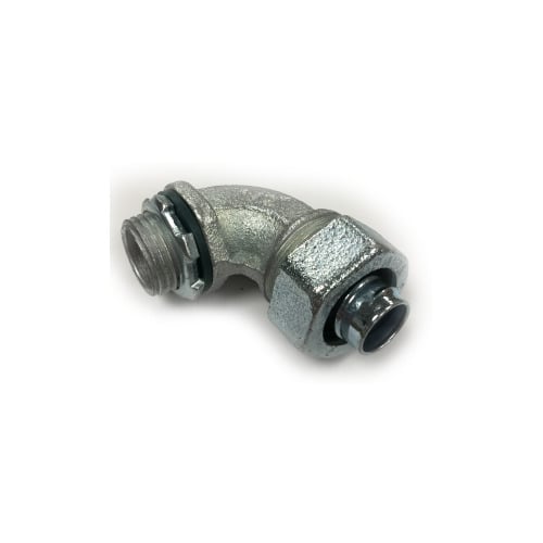 Connector, Liquid Tight, 90 Degree, Steel, Size 1 Inch