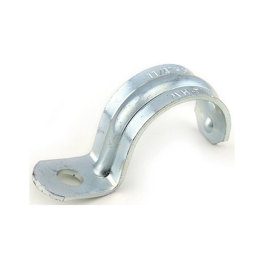 Strap, One Hole Pipe, Steel, Size 1 1/4 Inch
