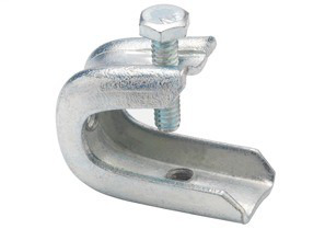 Clamp, Beam, Insulator Support, Steel, Tap Size (UNC) 3/8-16