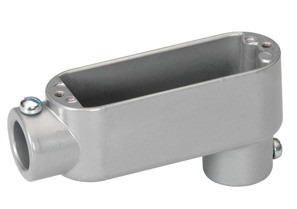 EMT Conduit Body, Type LB, Set Screw, Aluminum, Size 1/2 Inch