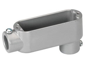 EMT Conduit Body, Type LB, Set Screw, Aluminum, Size 2 Inch