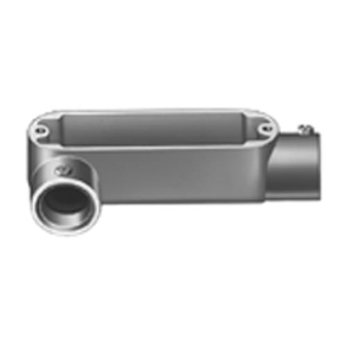 EMT Conduit Body, Type LR, Set Screw, Aluminum, Size 1 Inch