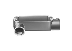 EMT Conduit Body, Type LR, Set Screw, Aluminum, Size 1 1/4 Inch