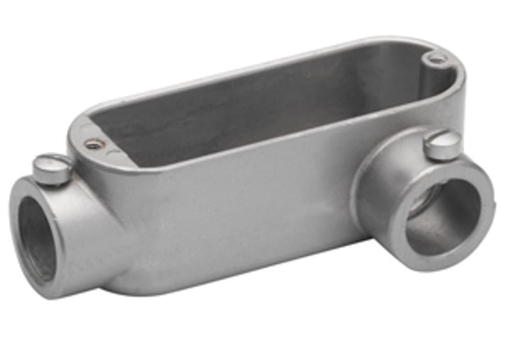 EMT Conduit Body, Type LL, Set Screw, Aluminum, Size 1/2 Inch