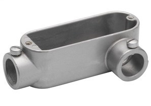 EMT Conduit Body, Type LL, Set Screw, Aluminum, Size 3/4 Inch