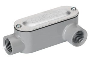 Rigid and IMC Conduit Body, Type LL, Aluminum, Cover and Gasket, Size 3/4 Inch