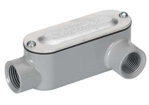 Rigid and IMC Conduit Body, Type LL, Aluminum, Cover and Gasket, Size 1 1/4 Inch