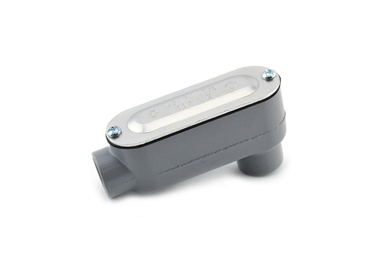 Rigid and IMC Conduit Body, Type LB, Aluminum, Cover and Gasket, Size 2-1/2 Inch