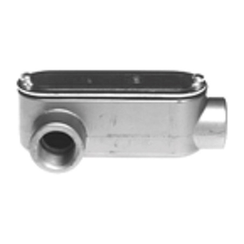 Rigid and IMC Conduit Body, Type LR, Aluminum, Cover and Gasket, Size 1 Inch