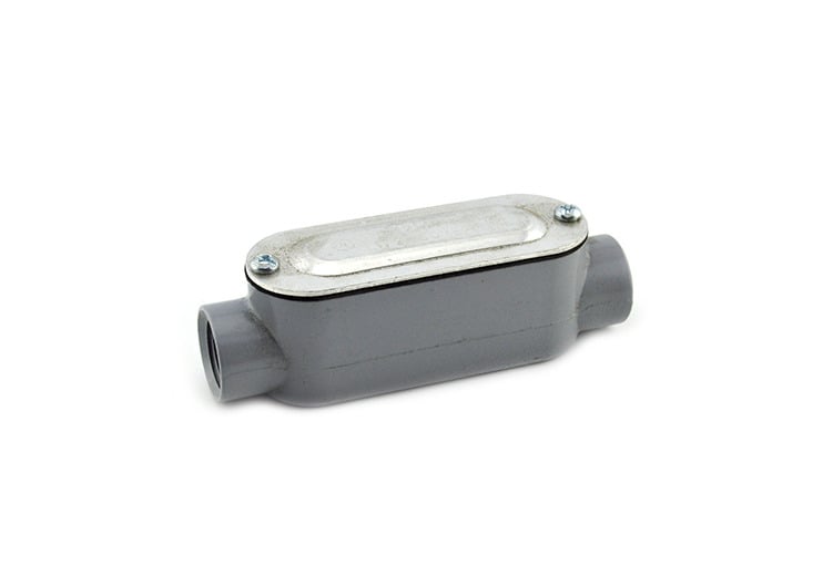 Rigid and IMC Conduit Body, Type C, Aluminum, Cover and Gasket, Size 1/2 Inch