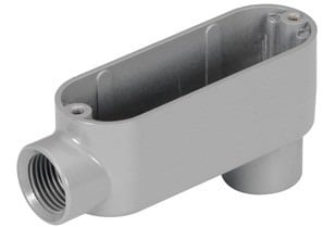 Rigid and IMC Conduit Body, Type LB, Aluminum, Size 2 1/2 Inch