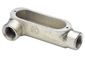 Rigid and IMC Conduit Body, Type LR, Aluminum, Size 2 Inch