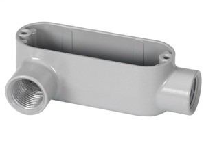 Rigid and IMC Conduit Body, Type LL, Aluminum, Size 1/2 Inch