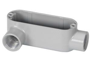 Rigid and IMC Conduit Body, Type LL, Aluminum, Size 3-1/2 Inch