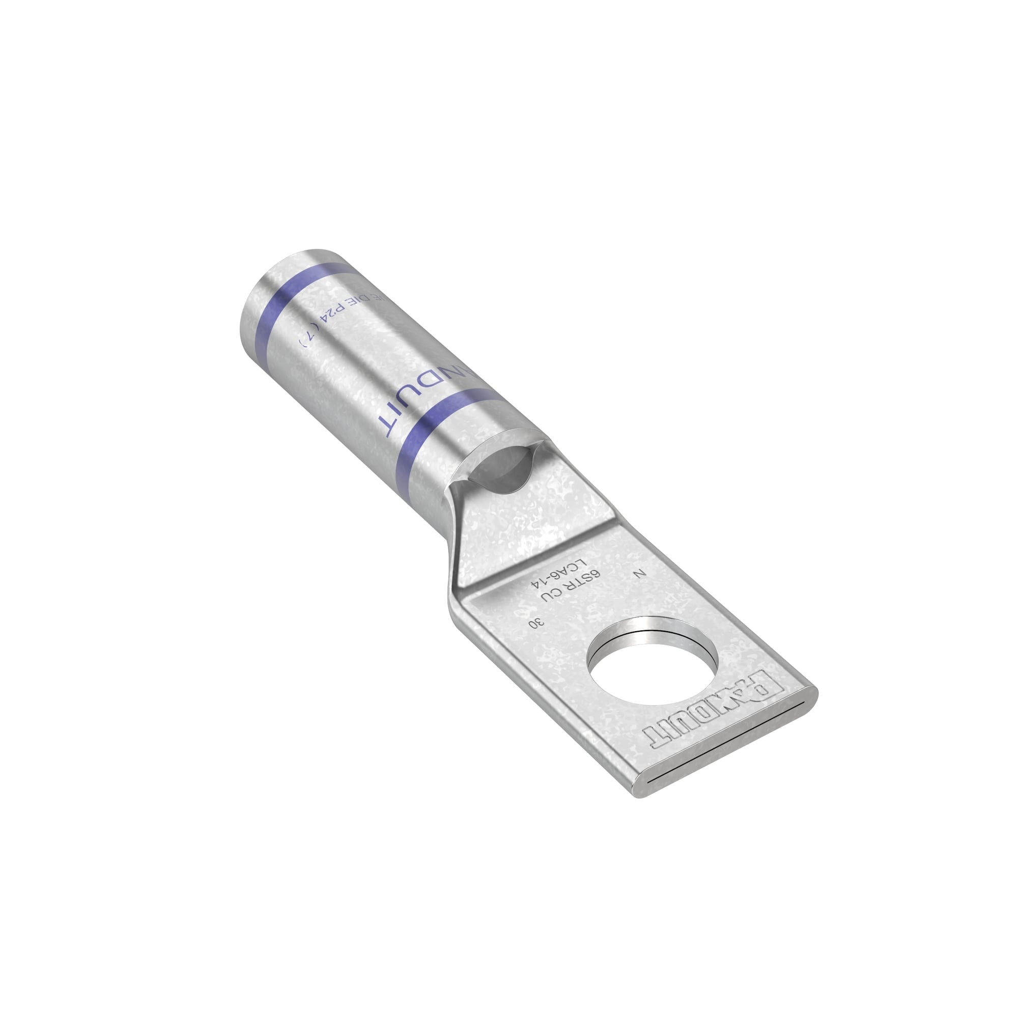 Copper Compression Lug, 1 Hole, #6 AWG, 