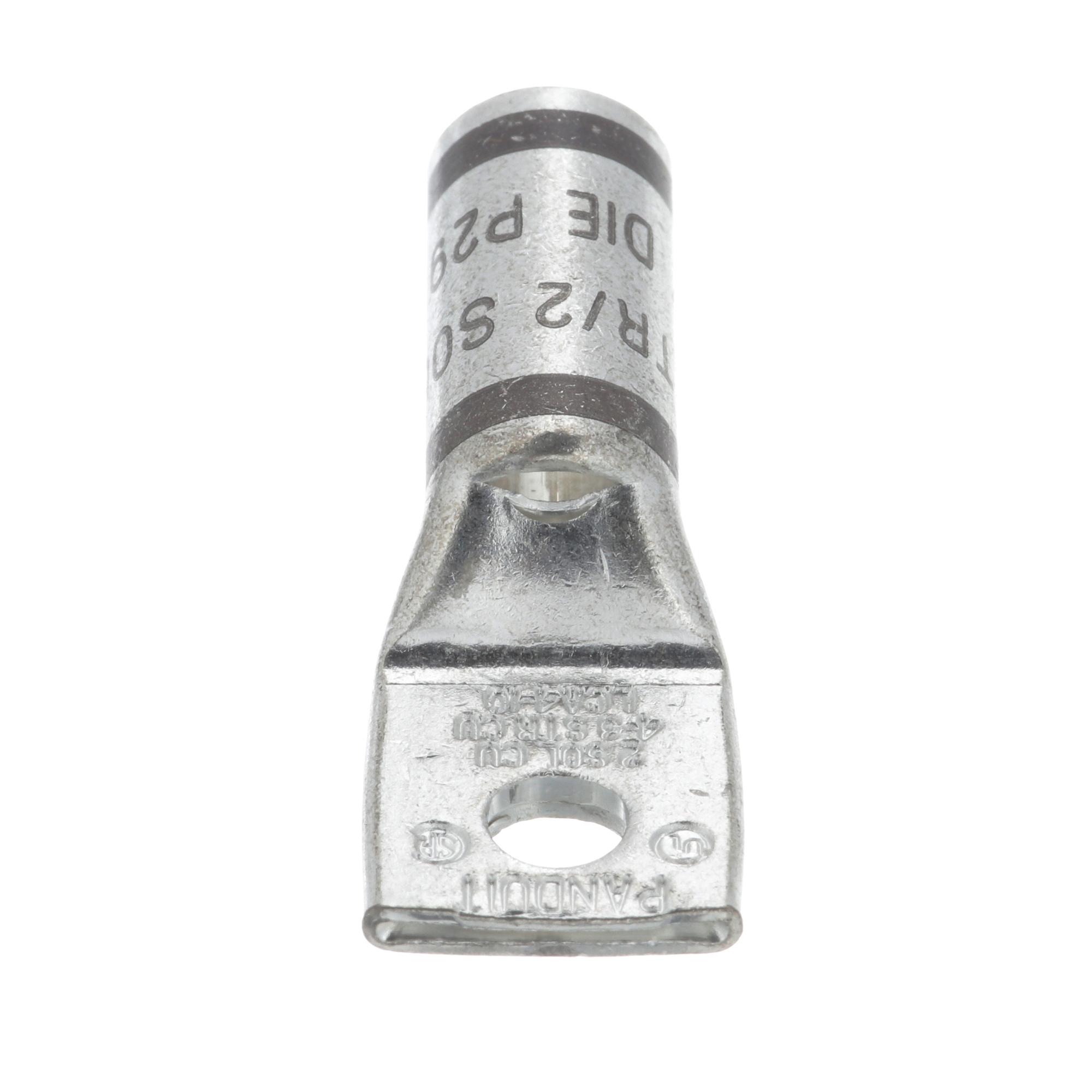 Copper Compression Lug, 1 Hole, #4 - #3 