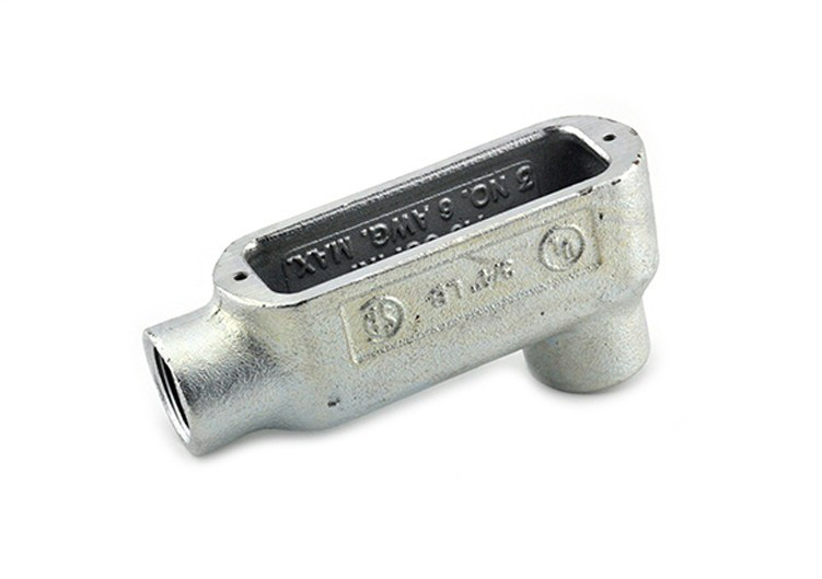 Rigid and IMC Conduit Body, Type LB, Malleable Iron, Size 3/4 Inch
