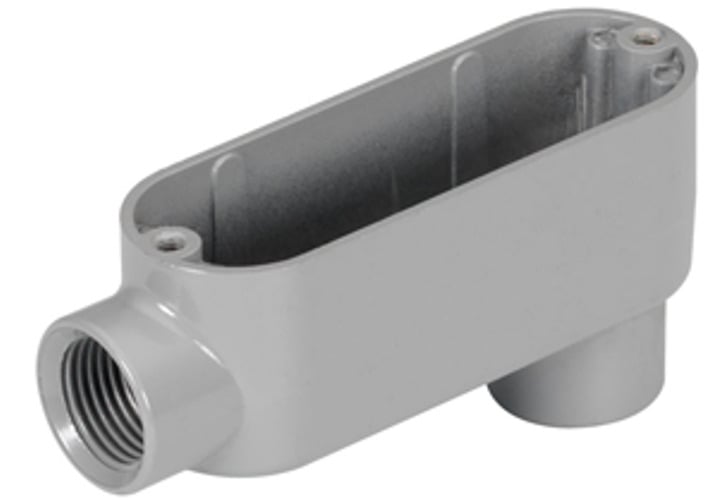 Rigid and IMC Conduit Body, Type LB, Malleable Iron, Size 1 1/4 Inch