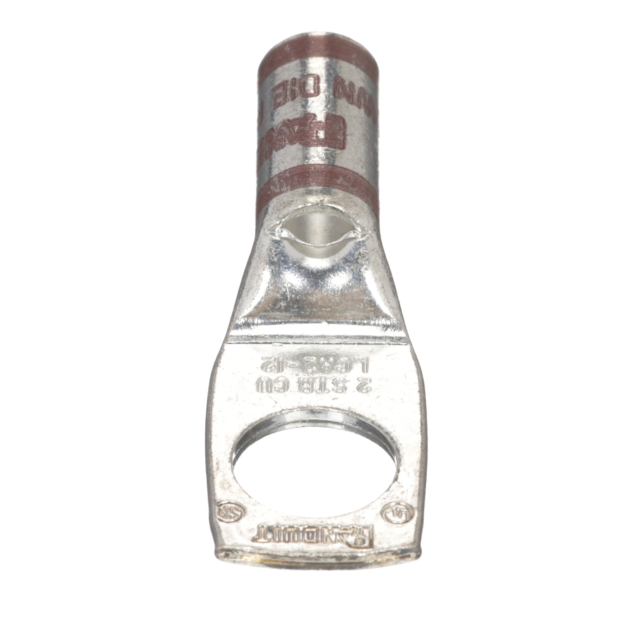 Copper Compression Lug, 1 Hole, #2 AWG, 