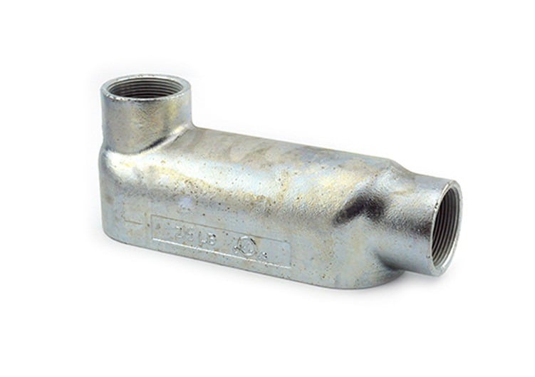 Rigid and IMC Conduit Body, Type LB, Malleable Iron, Size 2 1/2 Inch