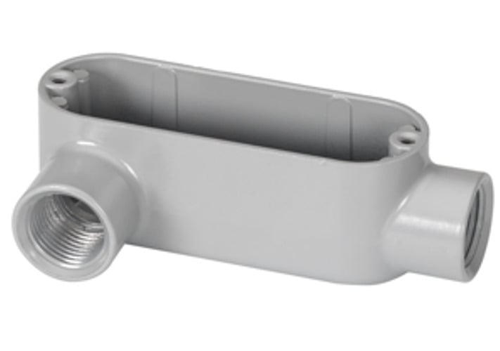 Rigid and IMC Conduit Body, Type LL, Malleable Iron, Size 1/2 Inch