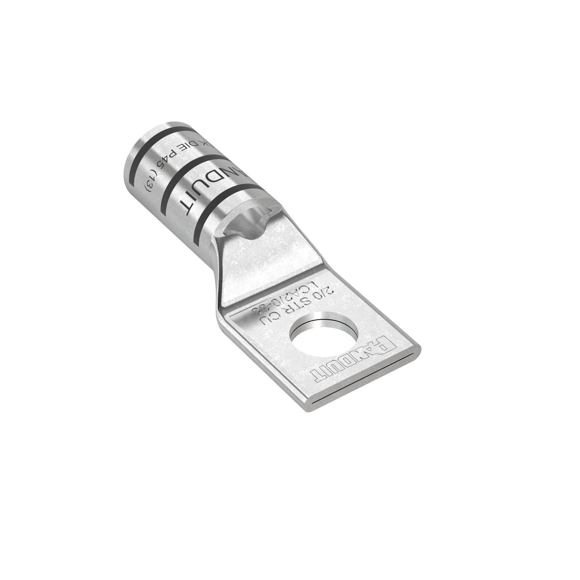 Copper Compression Lug, 1 Hole, 2/0 AWG,