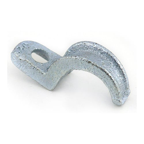 Strap, One Hole Pipe, Aluminum, Size 1/2 Inch
